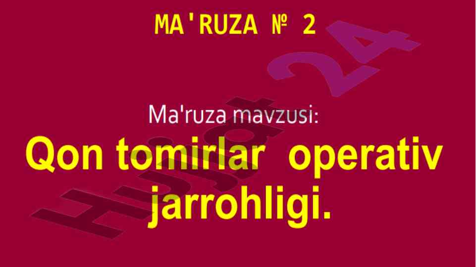Arteriyalar tezligini o'rganish va fassiyal g'iloflar