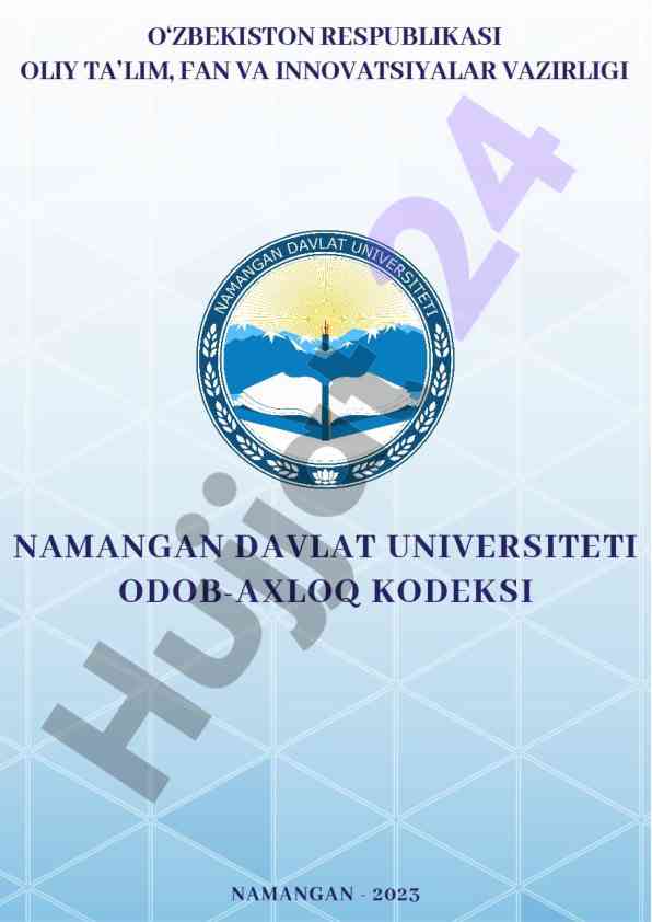 Odob-axloq kodeksining umumiy qoidalari