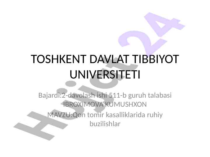 Ruhiy buzilishlar va qon tomir kasalliklari