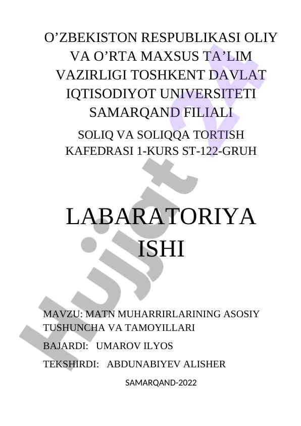 Matn muharrirlarining asosiy tushuncha va tamoyillari