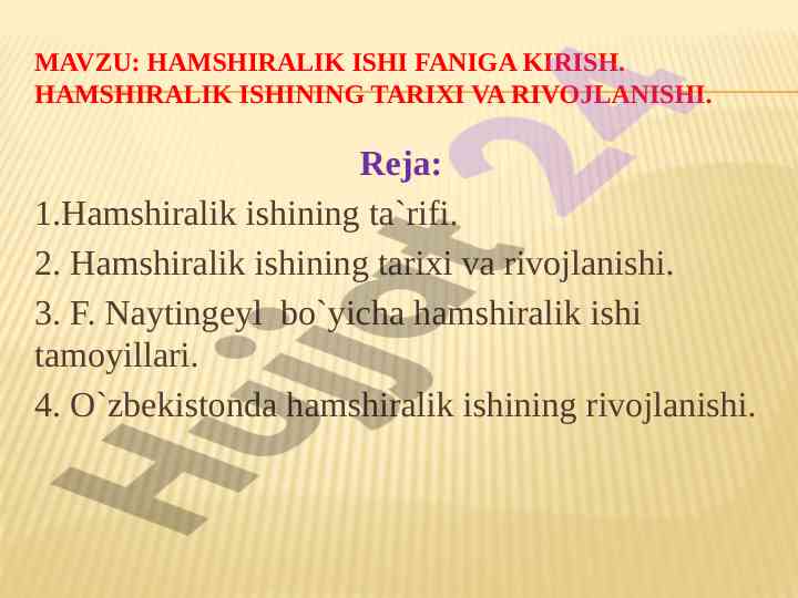 Hamshiralik ishining tarixi va rivojlanishi