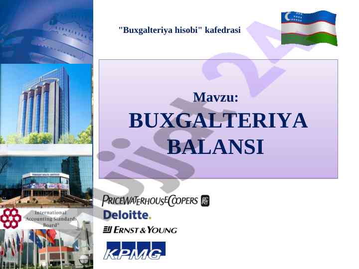 Buxgalteriya balansi va iqtisodiy ahamiyati