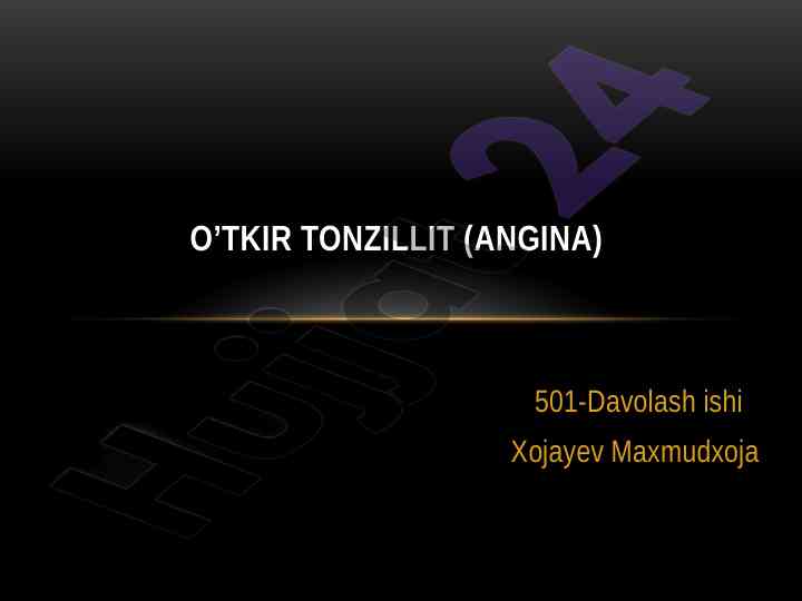 O’tkirlashishi va turlari tonzillitning