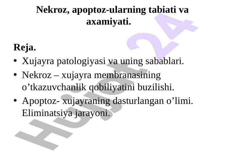 Nekroz va apoptoz: tabiati va ahmiyati