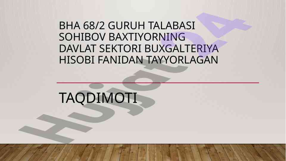 Byudjet tashkilotlarida xodimlar hisoblashuvlari