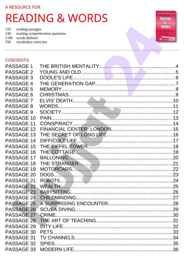 Comprehensive resource for reading comprehension exercises