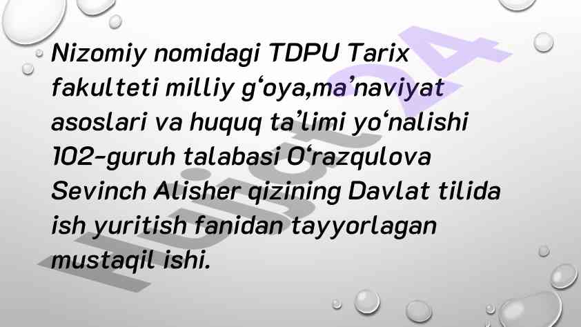 Ta'lim maskanlari haqida taqdimot nutqi
