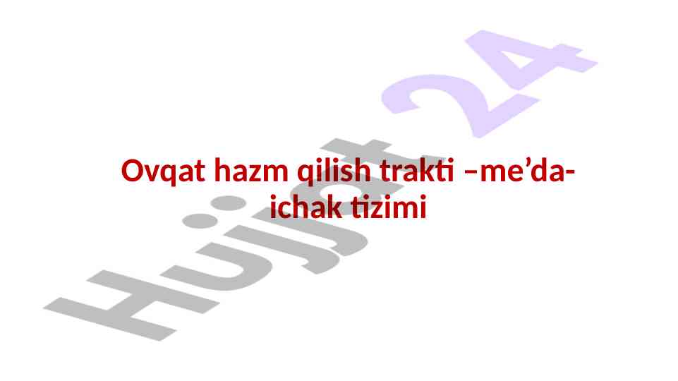 Ovqat hazm qilish trakti tizimi va mit kasalliklari