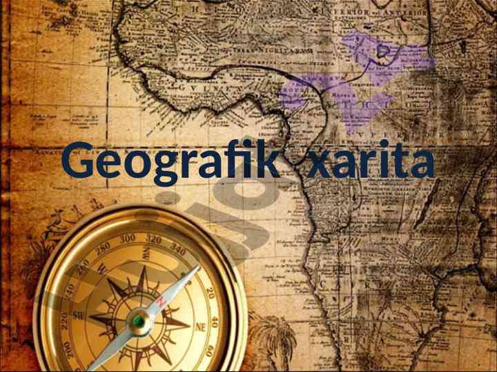 Geografik xaritalar va ularning turlari