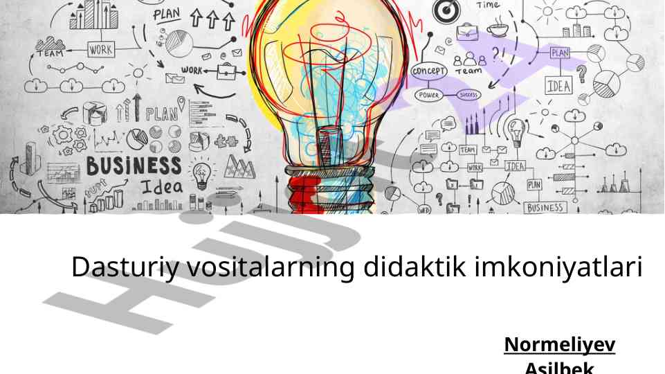Dasturiy vositalarning didaktik imkoniyatlari