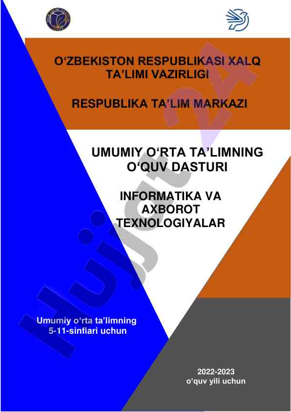 Umumiy o‘rta ta’limda informatika dasturi 2022-2023