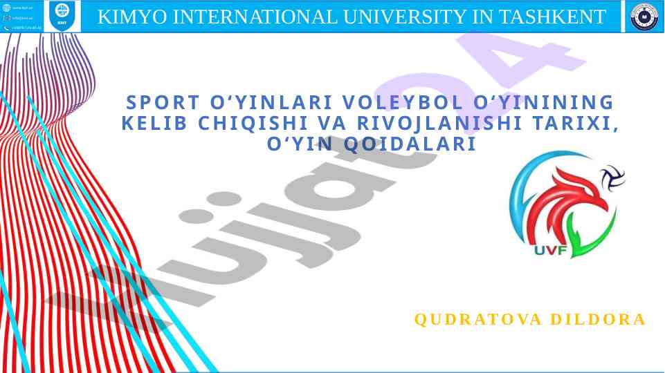 Voleybol o‘yinining tarixi va qoidalari