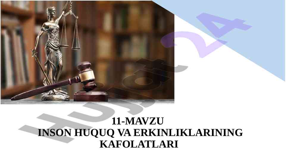Inson huquq va erkinliklarining kafolatlari
