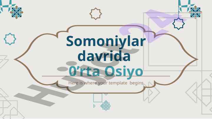 Somoniylar davrida islomi tarixi tahlili