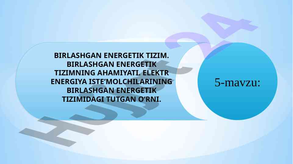 Birlashgan energetik tizimlar va ularning ahamiyati
