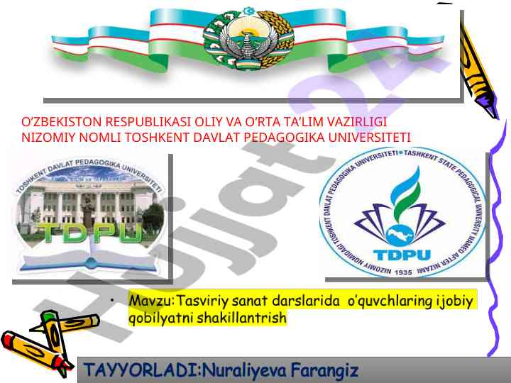 Tasviriy san'at psixologiyasi va tahlil usullari
