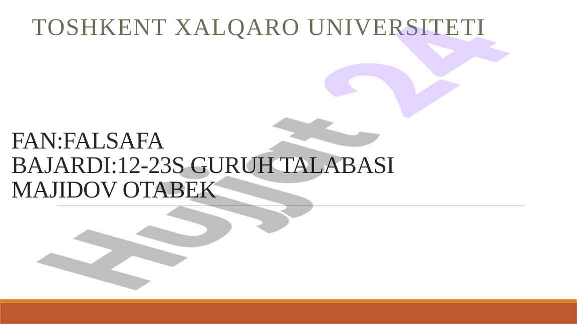 Sharq falsafasi asosiy tamoyillari taqdimoti