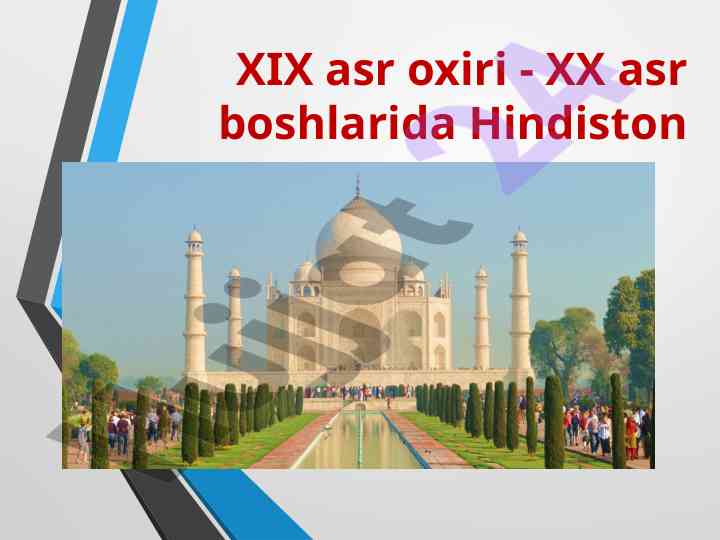 Xix asr oxiri - xx asr boshlarida hindiston sanoati