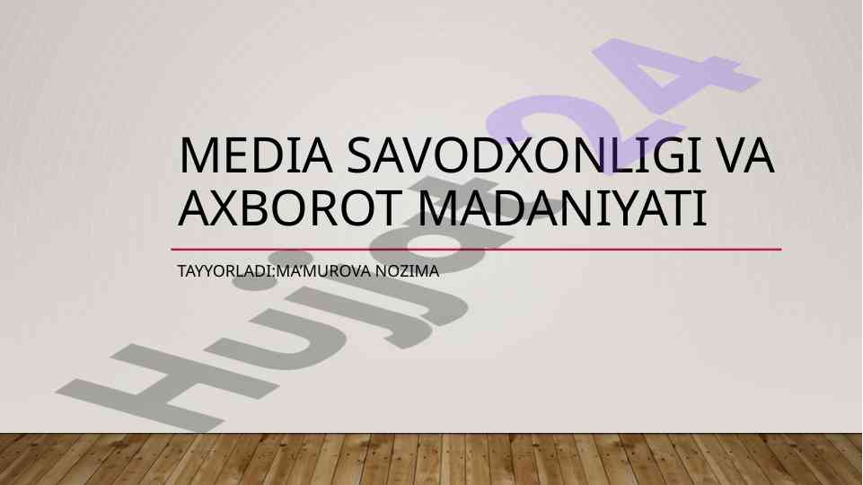 Taqdimot tayyorlash va taqdim etish usullari