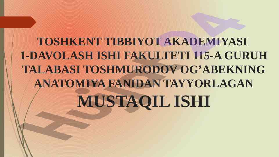 Ponasimon suyakning anatomik xususiyatlari