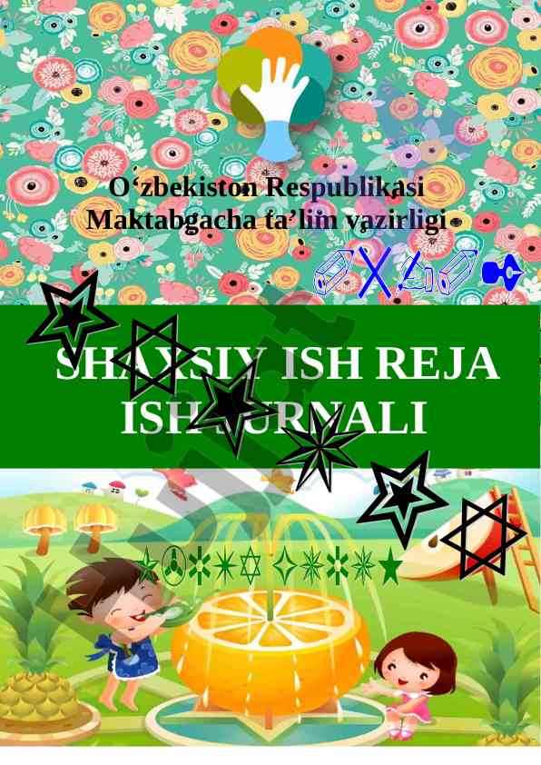 Tarbiyachilar uchun shaxsiy ish jurnali