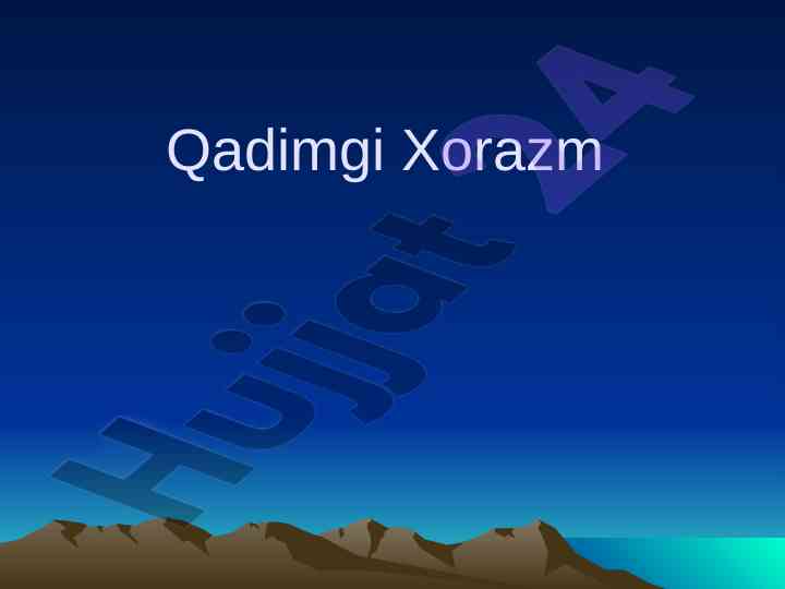 Qadimgi xorazm tarixi va ma'muriyati