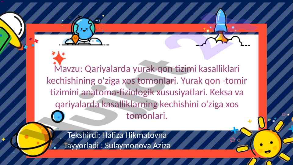 Qariyalarda yurak-qon tizimi kasalliklari kéchishi