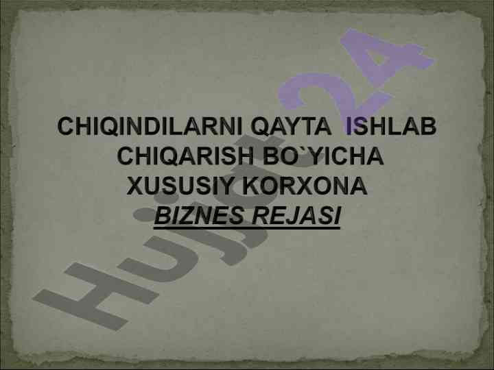 Yangiyer shahrida qurilish mollarini ishlab chiqarish