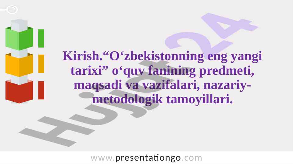 O‘zbekistonning eng yangi tarixi fanining tahlili