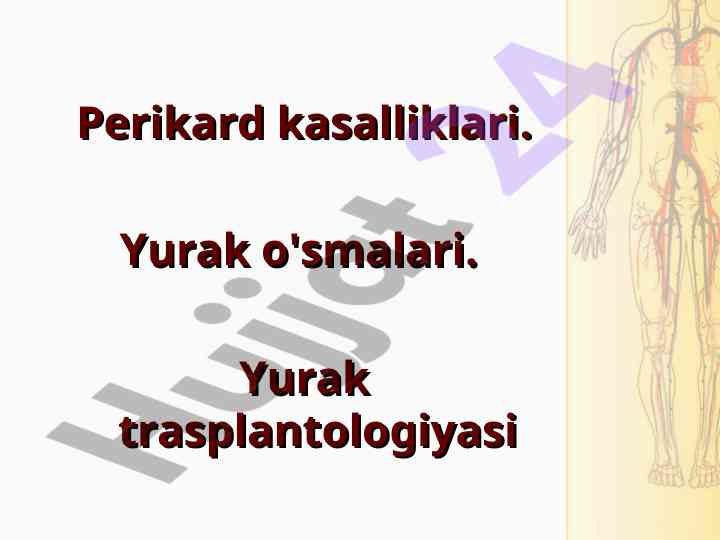 Perikard kasalliklari tahlili va rivojlanishi