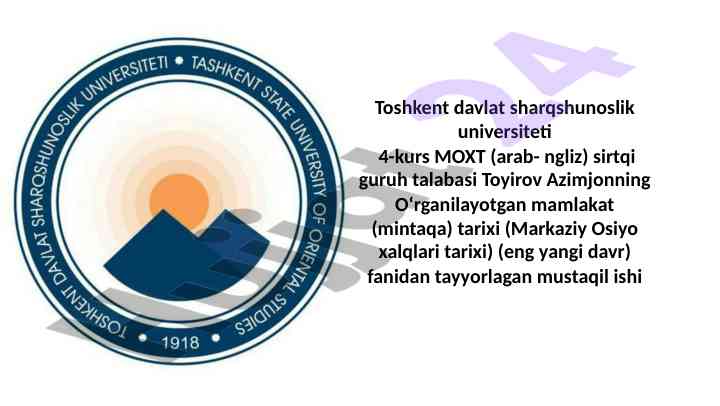 Turkiston assr va qirgiz assr tarixi va tashkil topishi