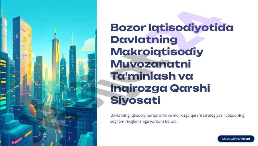 Makroiqtisodiy muvozanatni ta'minlash siyosati