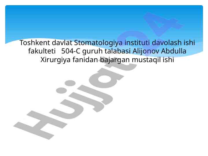 Gemotoraks tahlili va klinik o‘zgarishlar