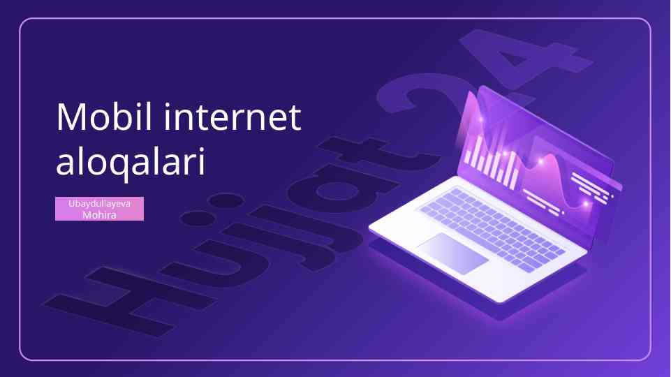 Internet aloqalari va tarmoqli texnologiyalar