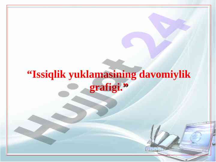 Issiqlik yuklamalari va davomiylik grafiklari