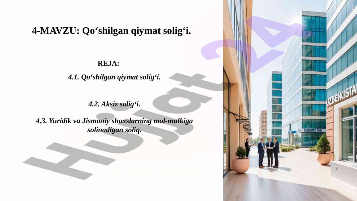 Qo‘shilgan qiymat solig‘i haqida ma'lumotlar
