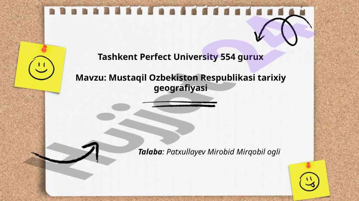 Mustaqil Ozbekiston Respublikasi Tarixiy Geografiyasi