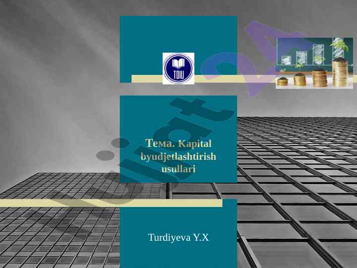 Kapital byudjetlashtirish usullari tahlili