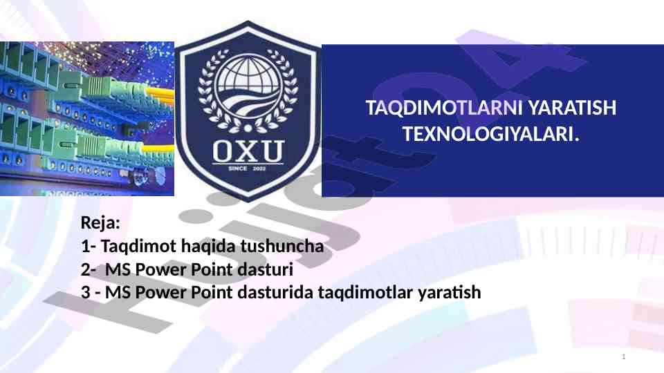 Taqdimotlarni yaratish texnologiyalari