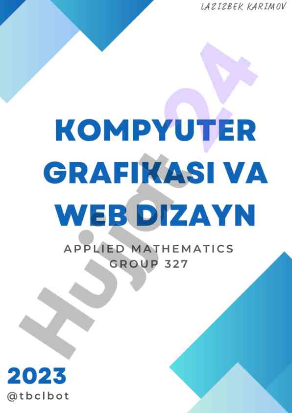 Web dasturlash asoslari va brauzerlar