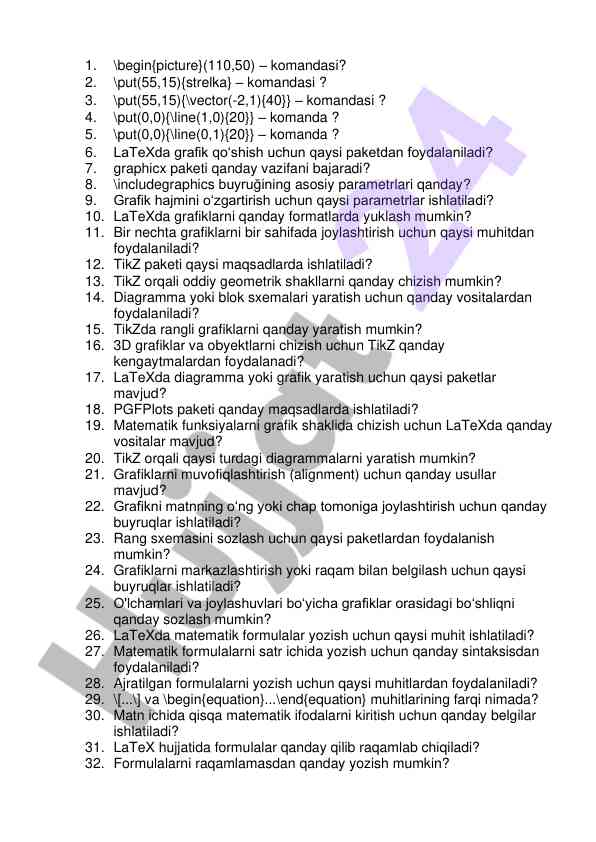 Latexda grafik qo‘shish haqida savollar