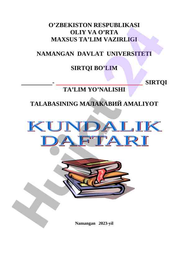 Malakaviy amaliyot tashkil etish bo'yicha tavsiyalar
