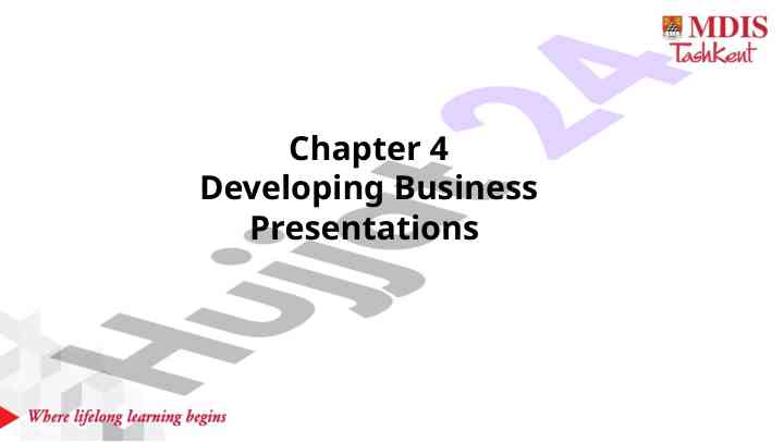 Effective business presentation planning and preparation