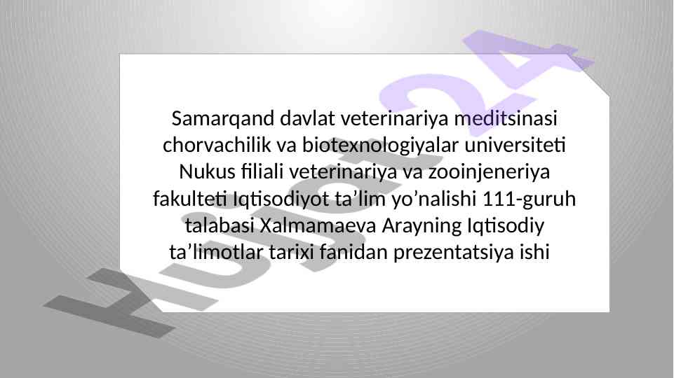 Korxona xarajatlari va foydasi mavzusida prezentatsiya