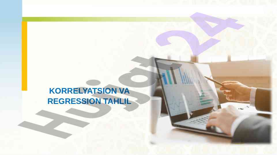 Korrelyatsion va regression tahlil rejasi