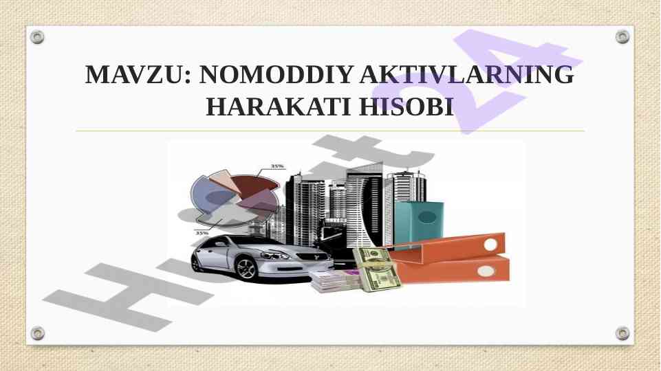 Nomoddiy aktivlarning harakati hisobi tahlili