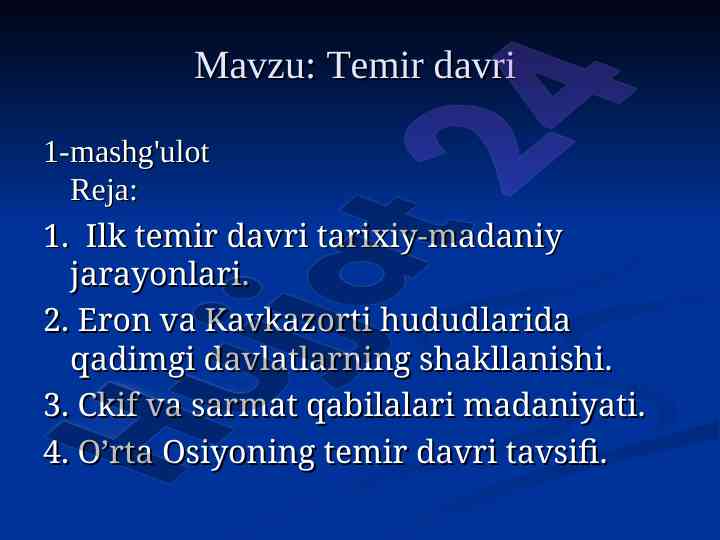 Temir davri tarixiy-madaniy jarayonlari