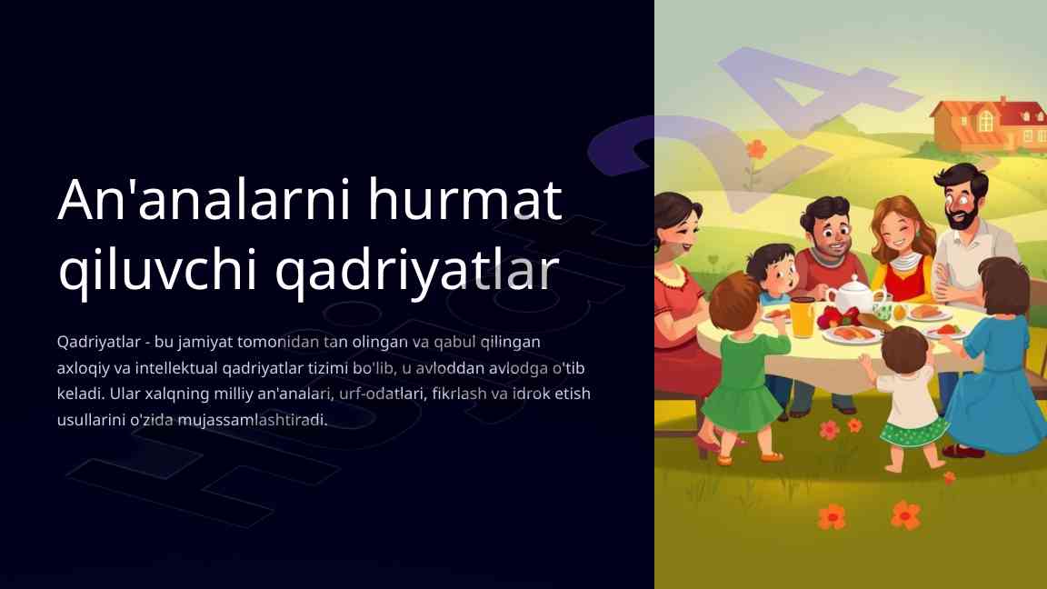Qadriyatlar va jamiyatdagi roli