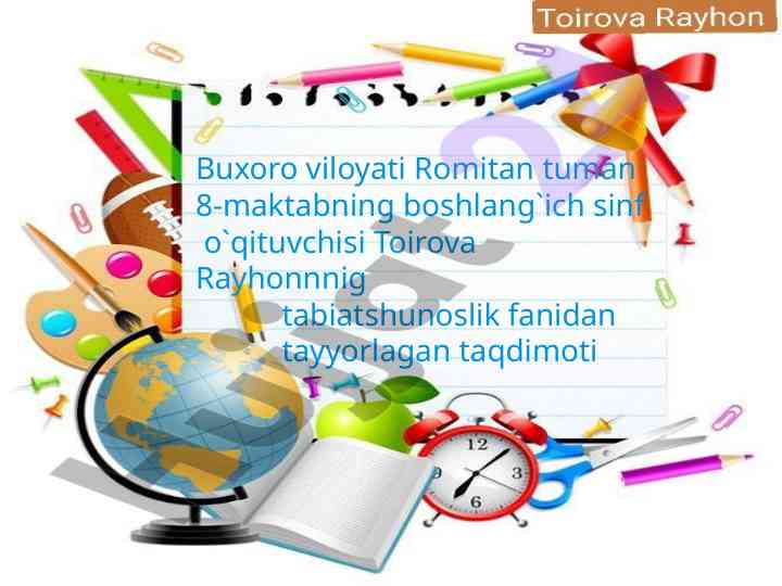 Yer ostiga oid foydali qazilmalar taqdimoti