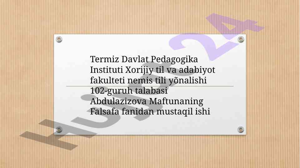 Dunyoqarash shakllari va falsafa fani